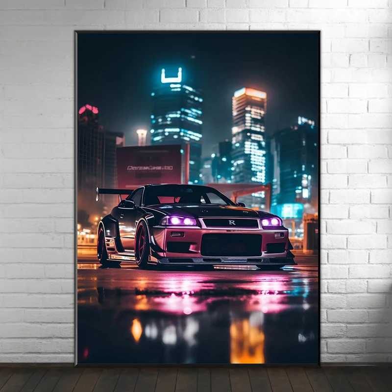 Car Wall Art Picture GTR Vehicle Modern Canvas Painting Posters and Prints for Living Room Bedroom Home DecorXJ250116