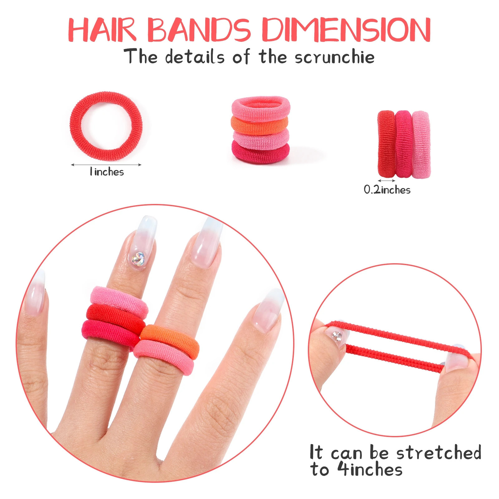 2050pcs Kids Elastic Hair Bands Girls Sweets Scrunchie Rubber Band for Children Ties Clips Headband Baby Accessories 250117