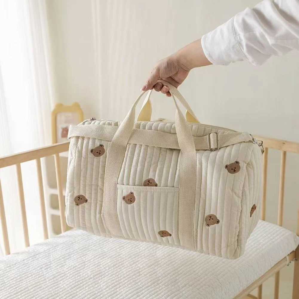 Baby Diaper Bag Embroidered Shoulder Bag Cute Messenger Bag Mom Bag Storage Bag Luggage Tote Bag for TravelXJ250117