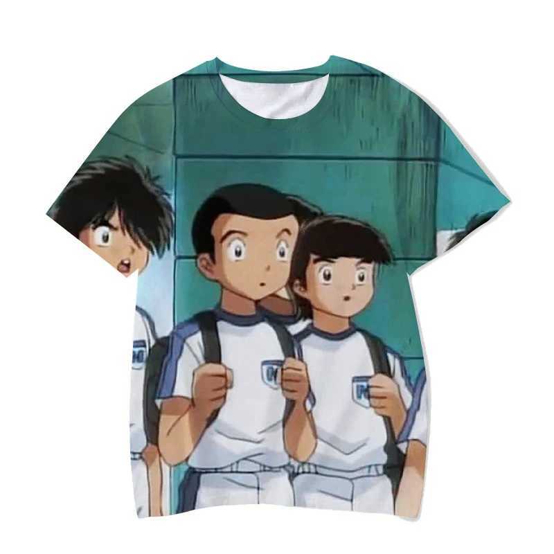 T-Shirts Anime Cartoons Captain Tsubasa 3D Print Streetwear Boy Girl Casual Fashion Oversized O-Neck TShirt Kids Tees Clothes M250116