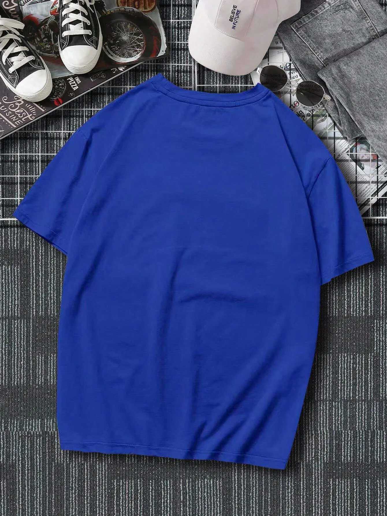 Mens 100% cotton summer loose size Fashionable WAY MAKER print slim fit casual sports round neck short sleeved T-shirt topXJ250117