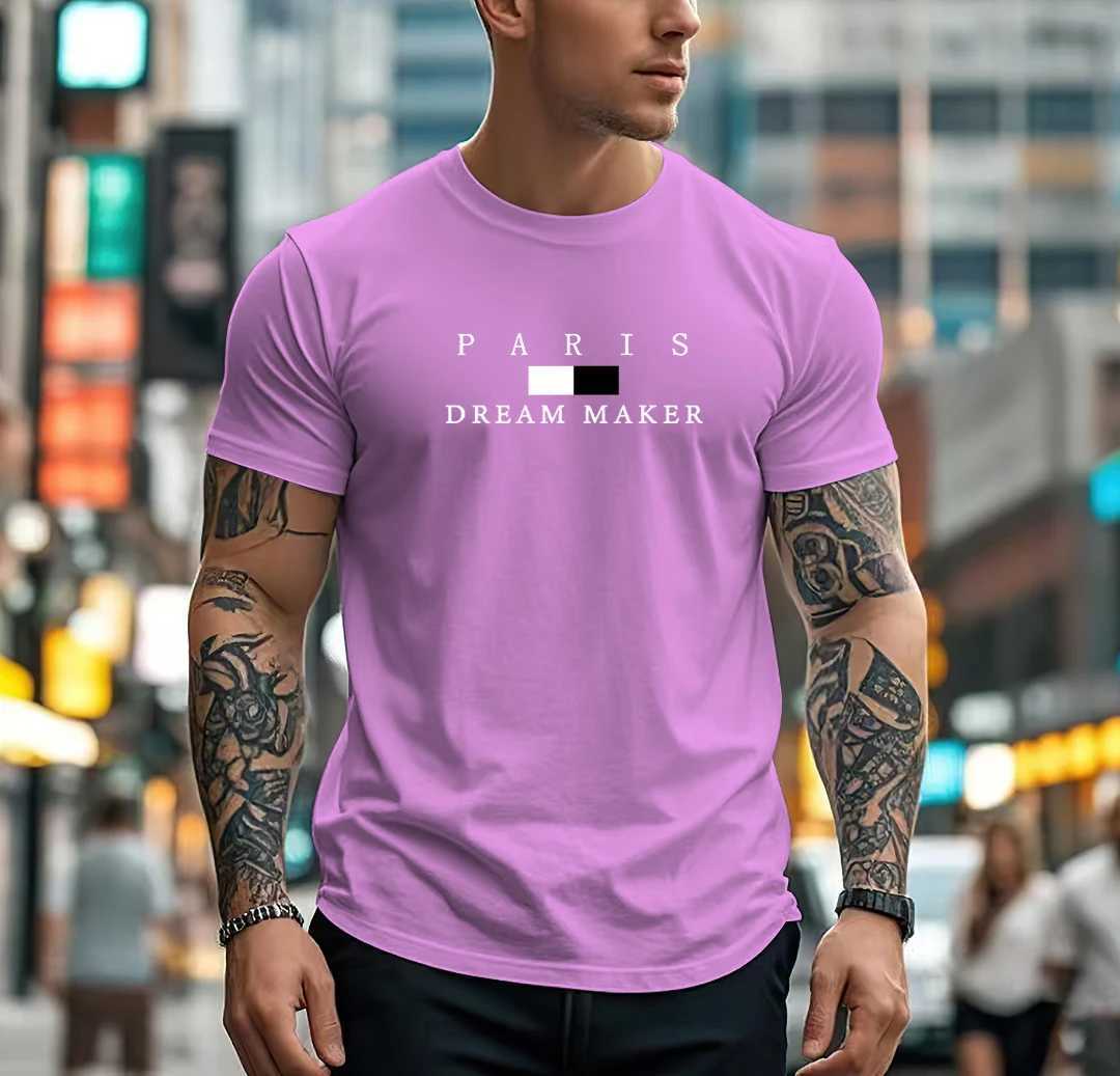 Retro mens T-shirt fun fitness top T-shirt short sleeved printed T-shirt light and breathable short sleeved soft and comfortablXJ250117