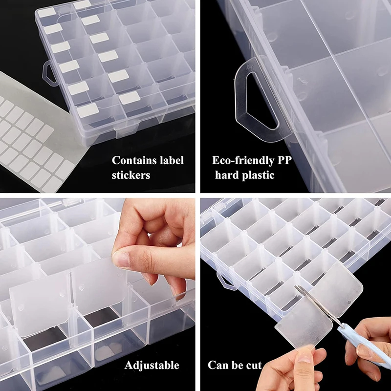 36 Grid Storage Box Transparent Plastic Parts Fishing Gear Craft Beads Jewelry Storage Box