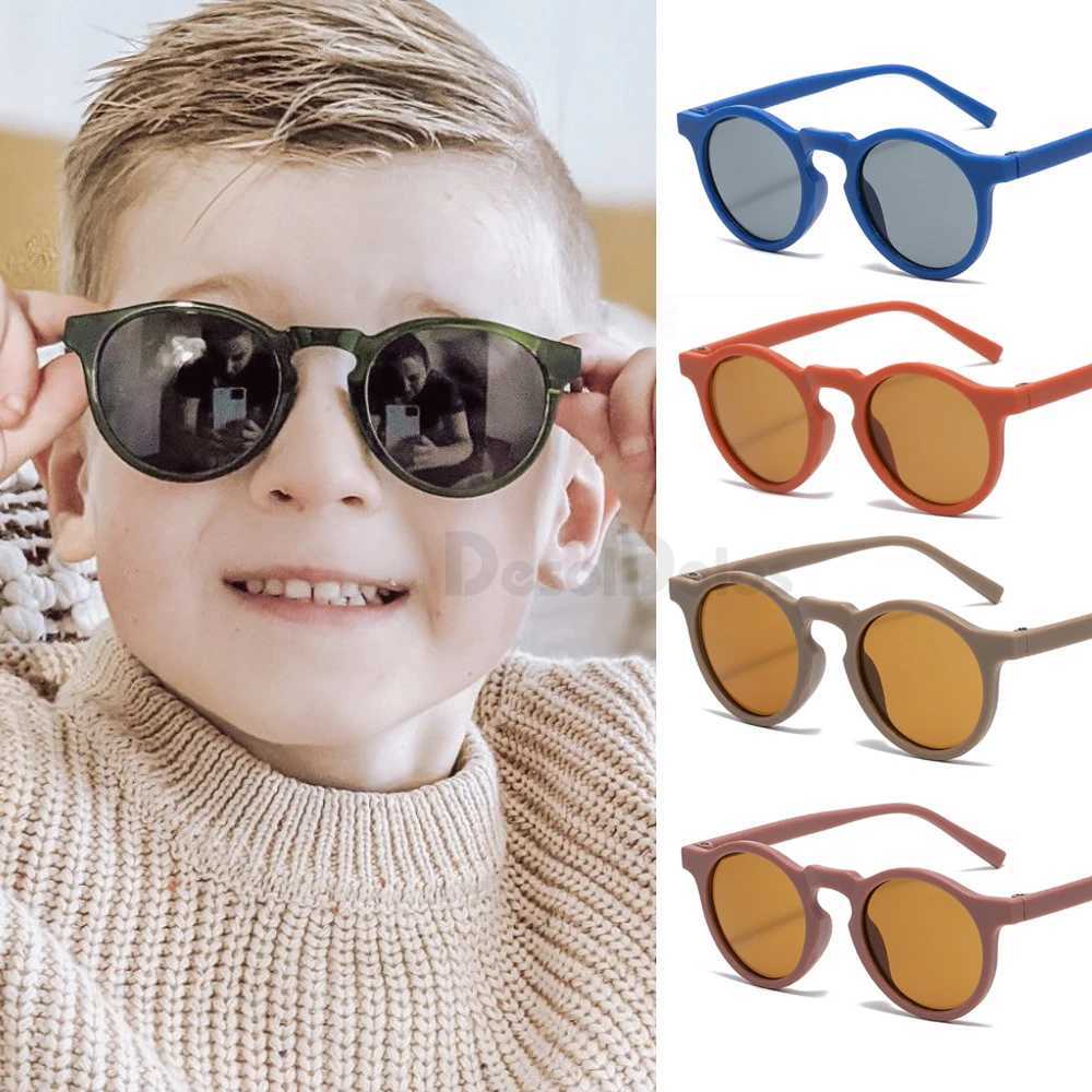 New Arrival Luxury Brand Baby Sunglasses Toddler Children UV400 Round Frame Goggles Outdoor Kids Girls Summer Infant Vintage Eyewear T250116