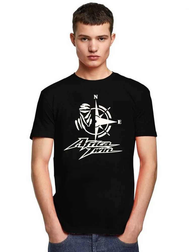 Africa Twin Men Motorcycle T-shirt Cotton Tops Fashion Harajuku Short Sleeve T Shirts Mens Casual Summer Oversized Vintage TeesXJ250117