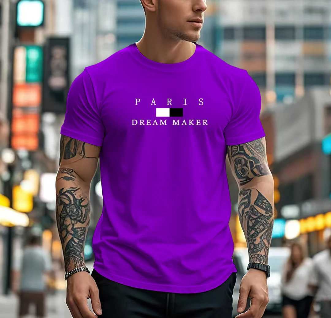 Retro mens T-shirt fun fitness top T-shirt short sleeved printed T-shirt light and breathable short sleeved soft and comfortablXJ250117