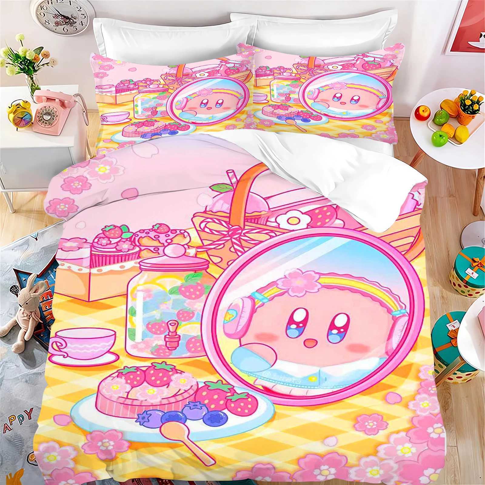New Arrival Kirby Quilt Duvet Bedding Set 3D ChildrenS Set Cover King Size Covers Children Printed 100% Polyester Z250117