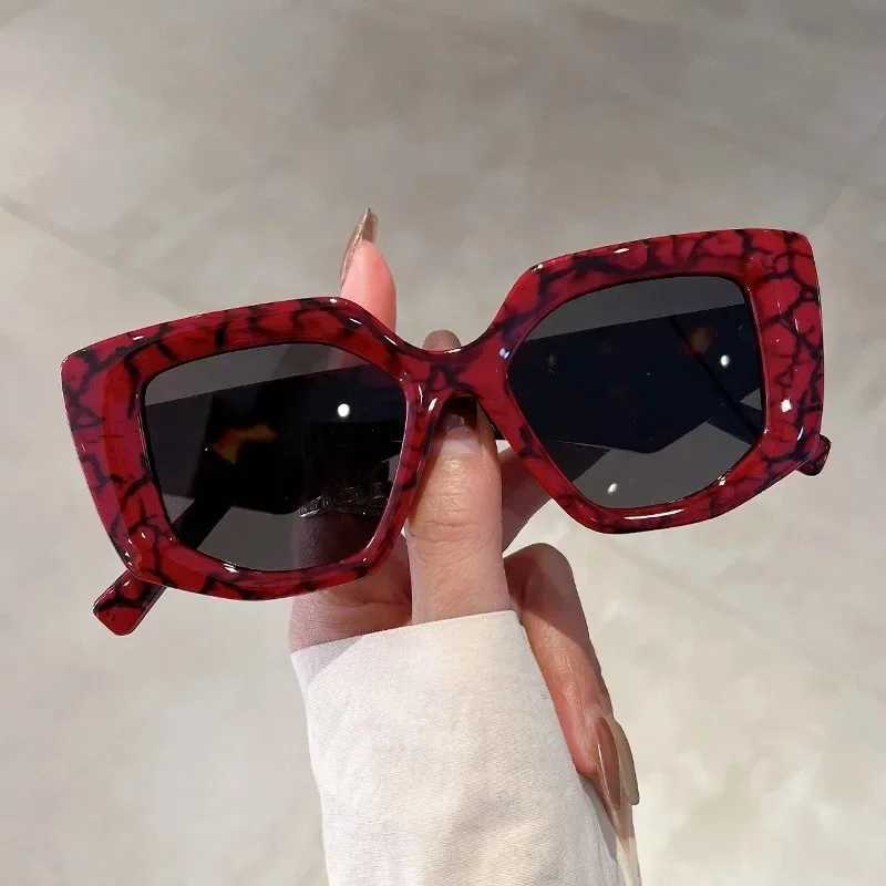 Vintage Brand Designer Polygon Sunglasses Women For Men 2024 Luxury Fashion Sun Glasses Tren Punk Ladies Orange Big Shades W250116