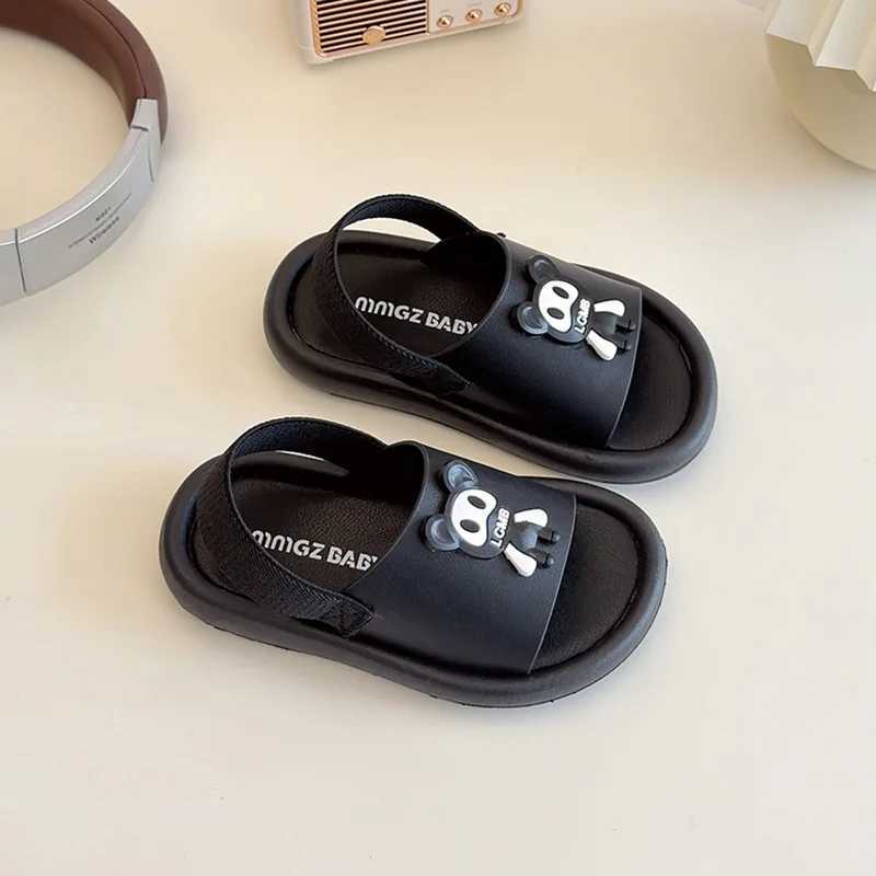 Sandals 2025 Summer New Children Fashion Sandals for Girls Boys Korean Style Soft Bottom Anti-slippery Versatile Chic Cool Beach ShoesY250116I859