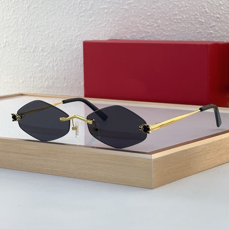 Designer Sunglasses Womens Mens Vintage Frameless Small glasses 0522 Luxury sunglasses Outdoor Goggles Anti-UV400 Classic sun glasses With box