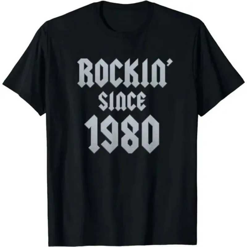 Mens Summer 43 Years Classic 1980 Printed Pattern Limited Edition T-shirt Retro Best Birthday Gift Fashion Large Mens T-shirtXJ250117