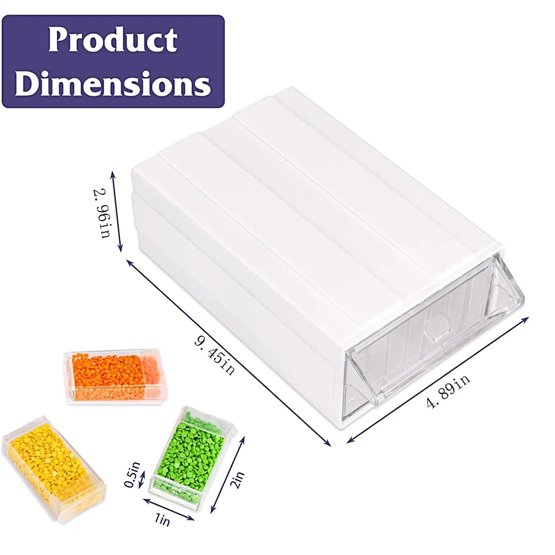 DIY Diamond Painting Storage Box Sub-Drill Nail Drawer Type Rice Beads Plastic Storage Box