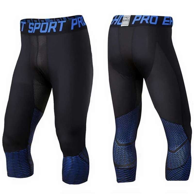 Ddmytiger China Domestic Men Pro Compression Quick Dry Cropped Running Tights Pants Train Yoga GYM Exercise Fiess Workout Sport Leggings UX Ddmytiger