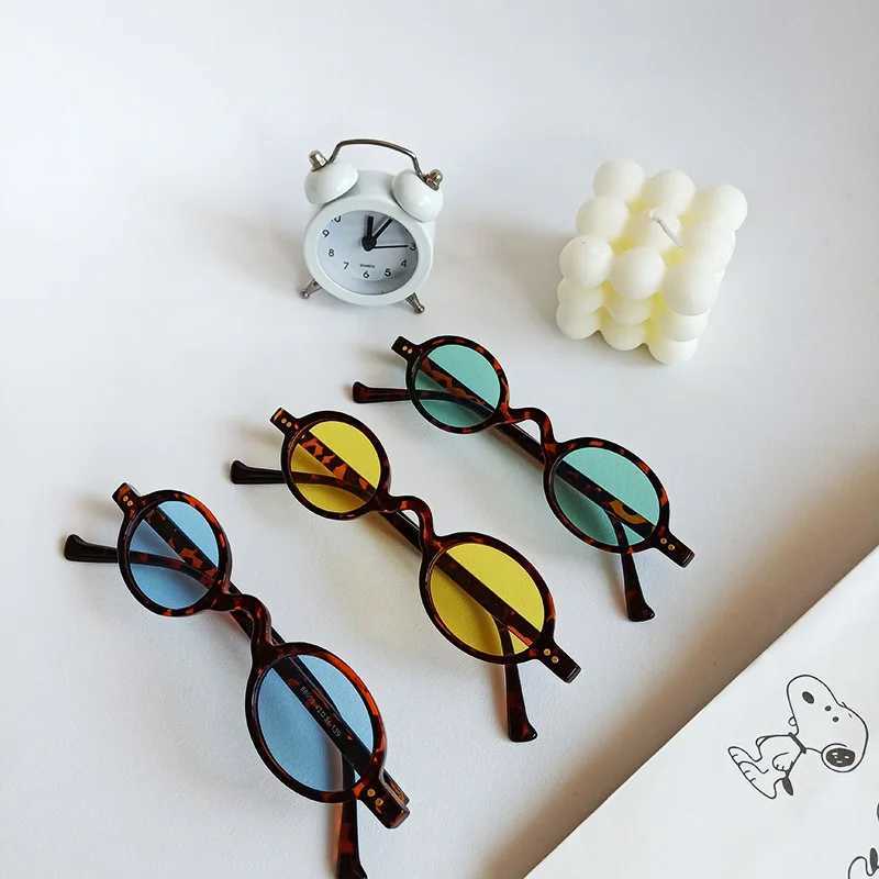 Children Fashion Design Retro Small Oval Sunglasses Vintage Shades Sun Glasses for Men Women Anti-blue light Eyeglasses M250116