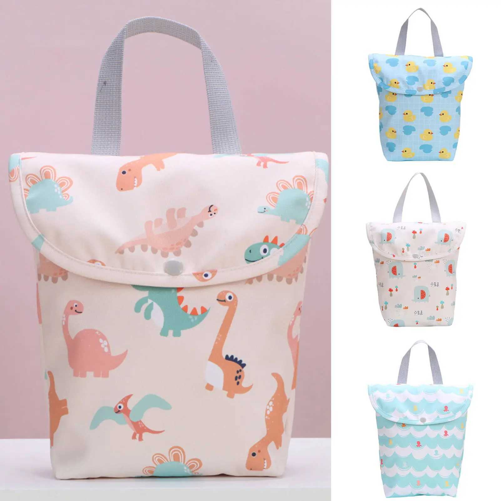 Multifunctional Baby Diaper Caddy Organizer Reusable Waterproof Fashion Prints Wet/Dry Bag Mummy Storage Bag Travel Nappy BagXJ250117