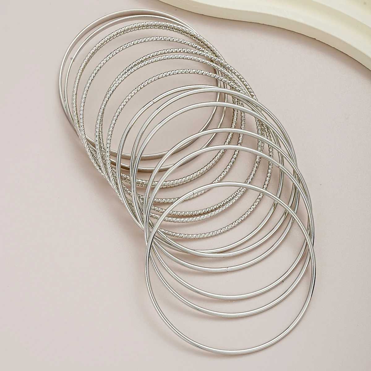 12pcs Punk Gold Color Chain Bracelets Set for Women Boho Thick Charm Cu Cuban Bracelet Bangles Fashion Jewelry Gift 2024 NewXJ250117