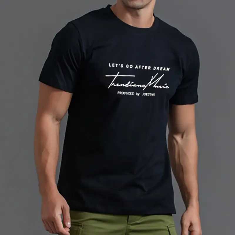 Crewneck Short Sleeve T-Shirt Mens Casual Wear Trendy Slim Fit Summer Thin Mature Outdoor Sports Breathable Versatile TopXJ250117
