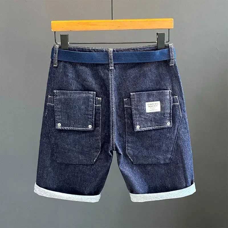 Mens Short Jeans Pants Straight with Pockets Cowboy Male Denim Shorts Popular Designer Vintage Y2k Fashion Streetwear Summer XlXJ250117