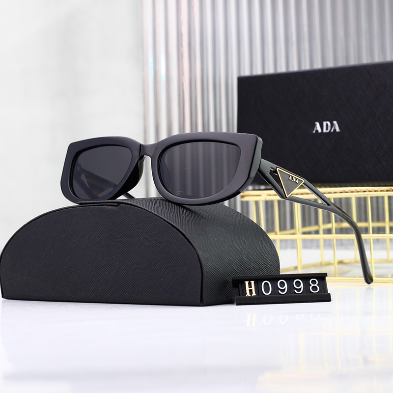 Luxury designer sunglasses Women Metal cat eyes Sunglasses frame Fine flat lenses Beach Sun Glasses Retro Frame