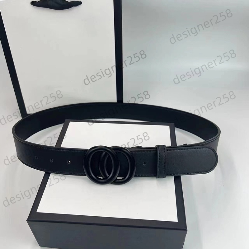 Luxury fashion buckle genuine leather belt Width Highly Quality with Box designer men women belts big smooth golden buckle womens belts waistband with box AAA