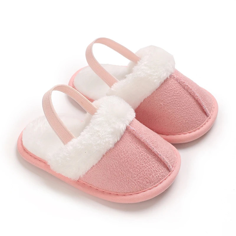 Spring and Winter Baby Shoes Cute Indoor Fluffy Slippers Toddler Boys Girls Sandals First Step Walker 018M 250115
