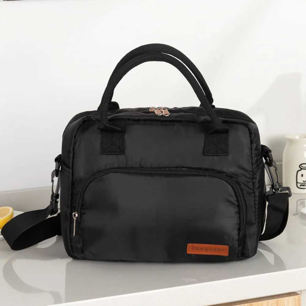 American Modern Simple Portable Mommy Ice Bag Diaper Bag Backpack Large Volume Fruit Cake Oxford Printed Crossbody Lunch BagXJ250117