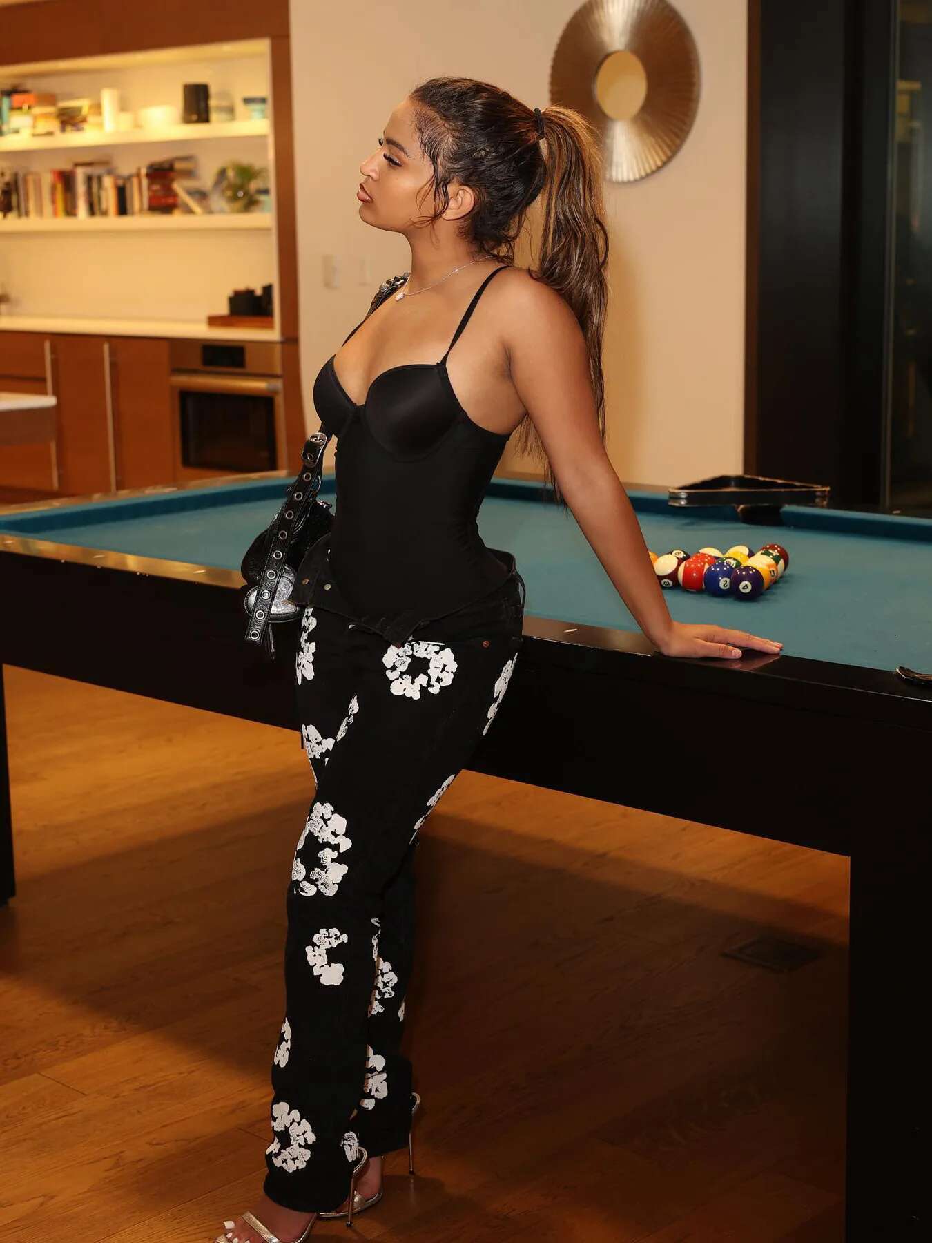 Ral Print Jeans Stretch Pencil Pants Sexy Women High Waist Elegant Streetwear Denim Casual Trousers