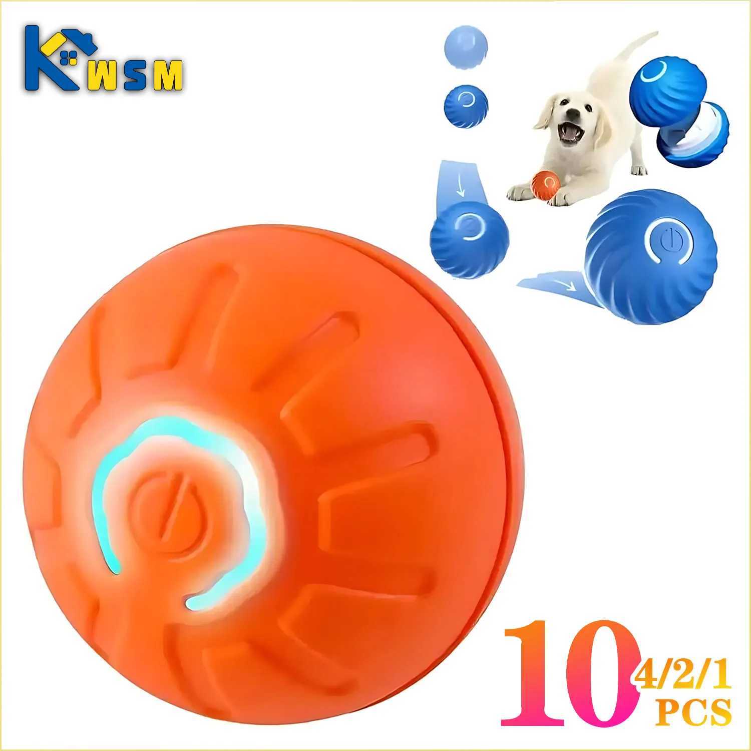 free shipping 1-10PCS Smart Dog Electronic Interactive Pet Toy Ball USB Autatic Moving Bounce Suitable for Puppy GiftT250117