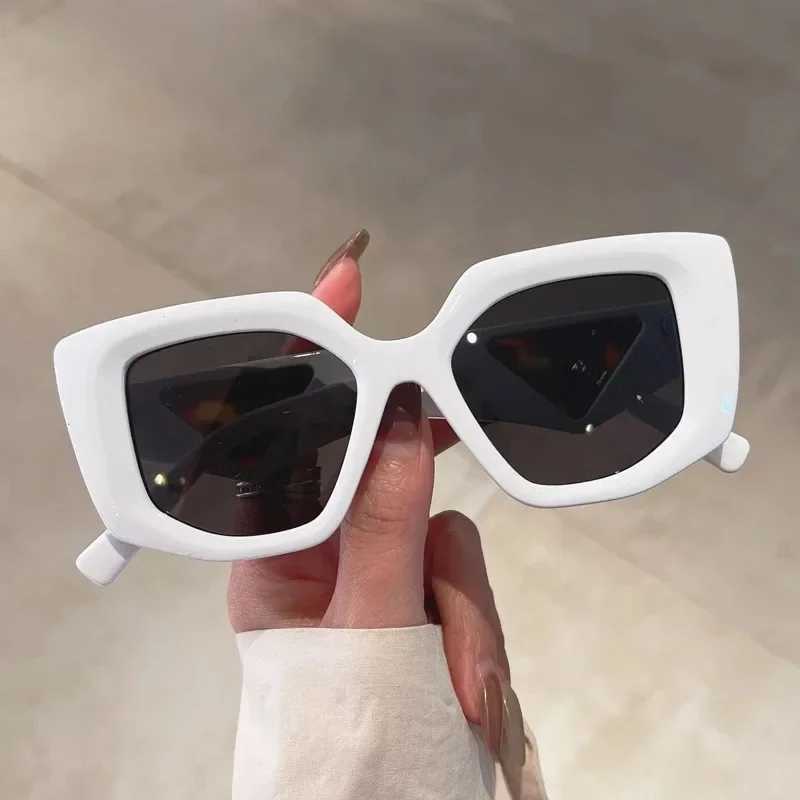 Vintage Brand Designer Polygon Sunglasses Women For Men 2024 Luxury Fashion Sun Glasses Tren Punk Ladies Orange Big Shades W250116