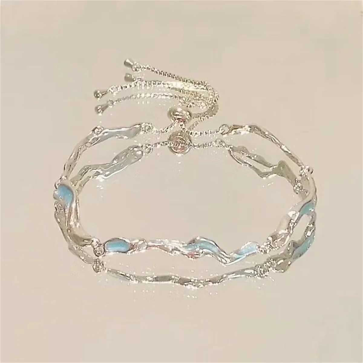 Korean Elegant Cherry Blossom Bow Zircon Bracelet for Women Y2K Sweet Girls Crystal Flowers Bracelets Wedding Party Jewelry GiftXJ250117