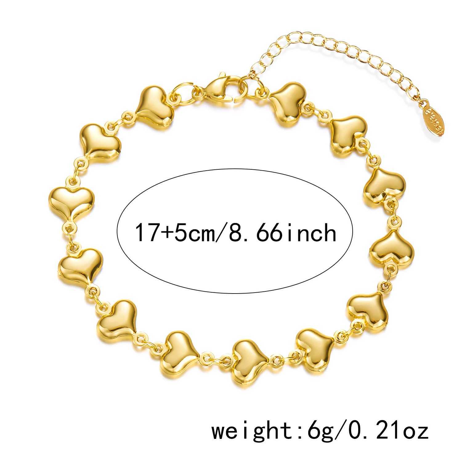 Stainl Steel Butterfly Heart Cross Charm Bracelet For Women Europe and America Fashion Gold Color Chain Bangles Jewelry GiftsXJ250117
