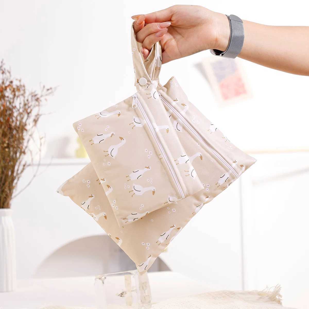 3PCS Recycled Fabric Waterproof Wet Dry Bag Portable Diaper Bag Sanitary Storage BagXJ250117