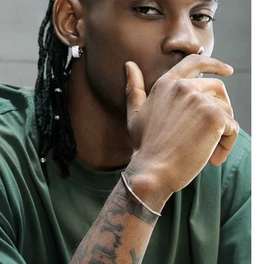 925 sterling silver 3MM 16-23cm Simple Snake Chain Bracelet Men Hip Hop For Women Fashion Charm Punk Party Jewelry Wholesale W250116