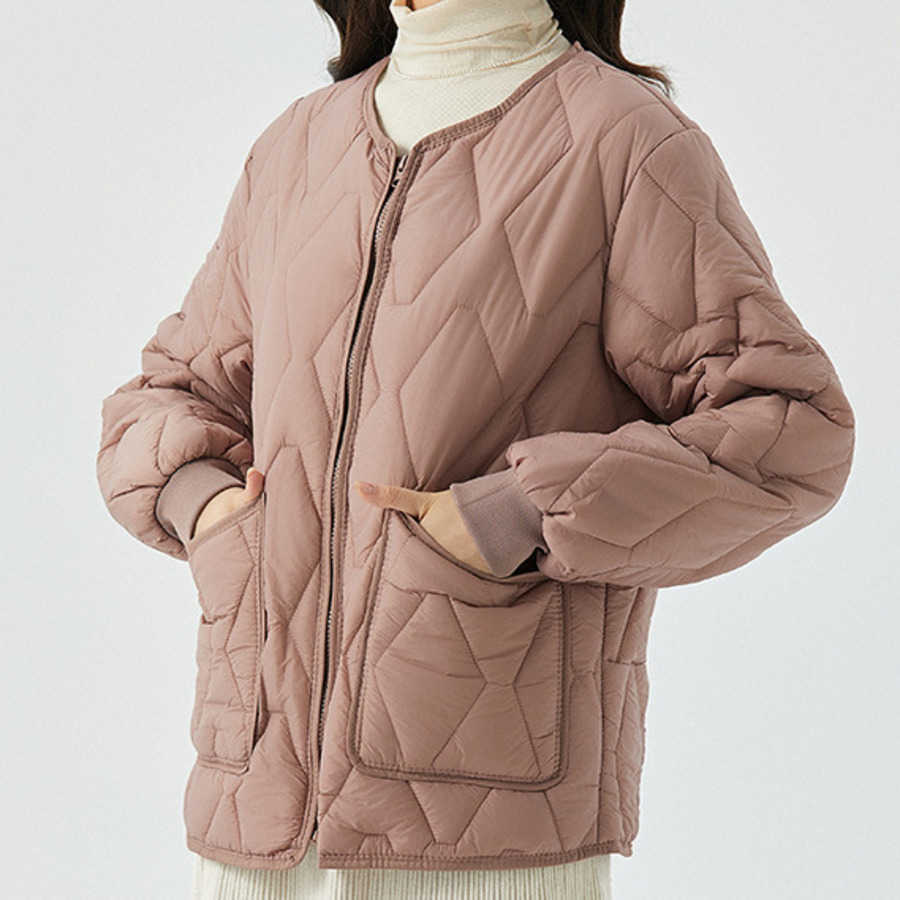 Winter Womens Fat Increase Thickening Plush Zipper Warm Long Sleeve Cotton Jacket Womens Cotton Jacket Women Jackets Coat 241209