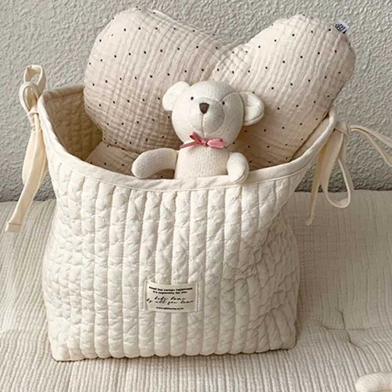 Multi Functionation Large Capaci Solid Toddler Babys Toy Storage Bags Cotton Mommy Newborn Baby Diaper BagsXJ250117