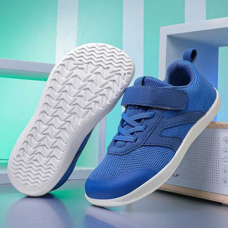 Athletic Outdoor New Kids Barefoot Sneakers Cross Trainer Breathable Comfort Knit Sole Girls Boys Walking Shoes Outdoor Non Slip Children ShoesY250116