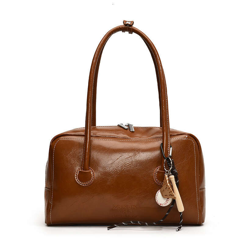 Trendy Vintage Large Capacity Tote Bag Bowling for Women Fashionable Single Shoulder Tote Bag Retro Vegan Handbag Women's Casual Handbag For Comm