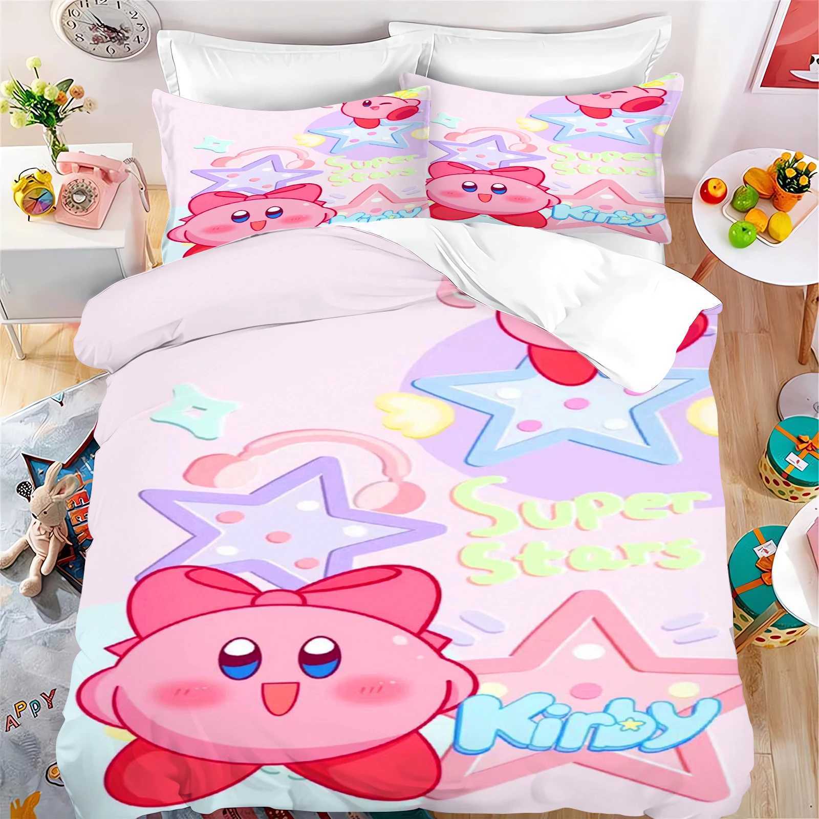 New Arrival Kirby Quilt Duvet Bedding Set 3D ChildrenS Set Cover King Size Covers Children Printed 100% Polyester Z250117