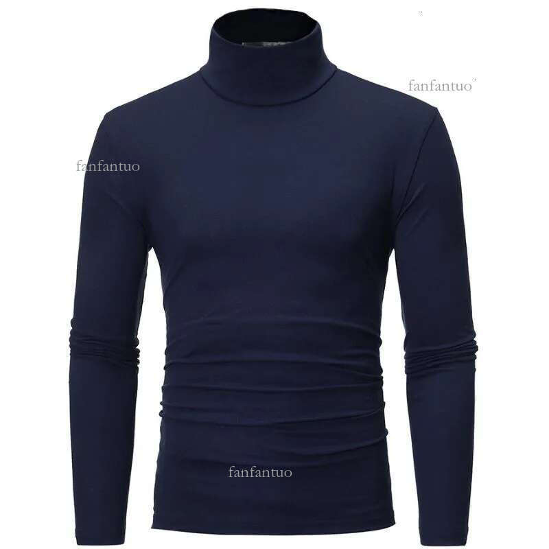 Men's Sweaters Man High Lead Design Long Sleeve Sweater Jacket Solid Knitted Mens Warm Turtleneck Collar Slim Pullover Sweaters