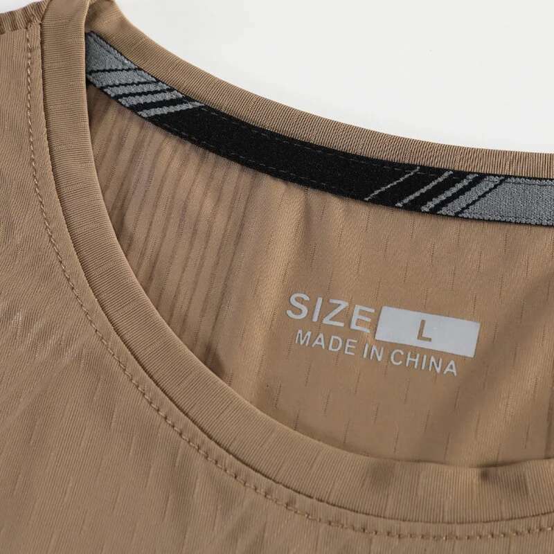 Ddmyoutdoor China Domestic Training Print Short Sleeves Men Running Sport Workout Quick Dry Breathable Fiess Tee Fashion Silk New Polyester Outdoor To