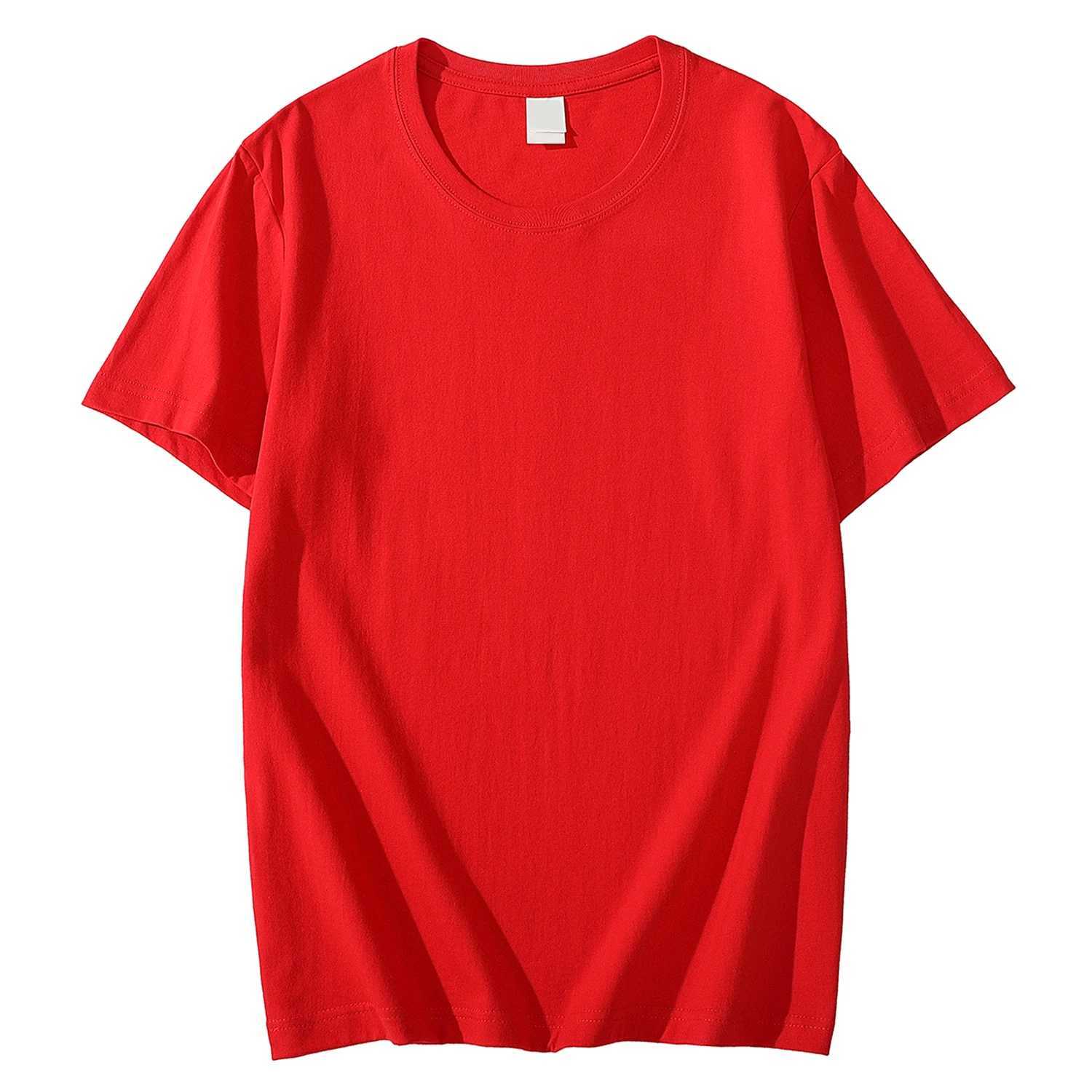 Solid Color T-shirt 8 Colors 2023 New Short Sleeve Mens/Womens Heavy Pound 220g Cotton White Crewneck Loose Top S-4XLXJ250117