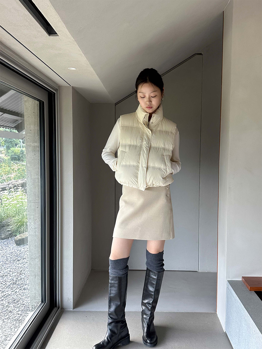 X2120 Slimming skirt New style for winter, crisp and practical plush woolen skirt