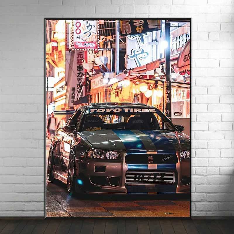Car Wall Art Picture GTR Vehicle Modern Canvas Painting Posters and Prints for Living Room Bedroom Home DecorXJ250116