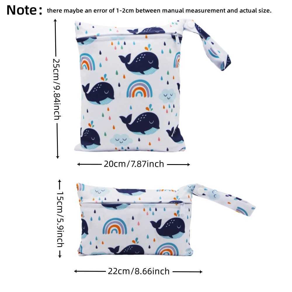 2 Pieces Waterproof Beach Diaper Cloth Nappy Laundry Baby Large Baggies Swimmer Bottoms Wet Dry Pouch Smallalso Be Make Up BagXJ250117