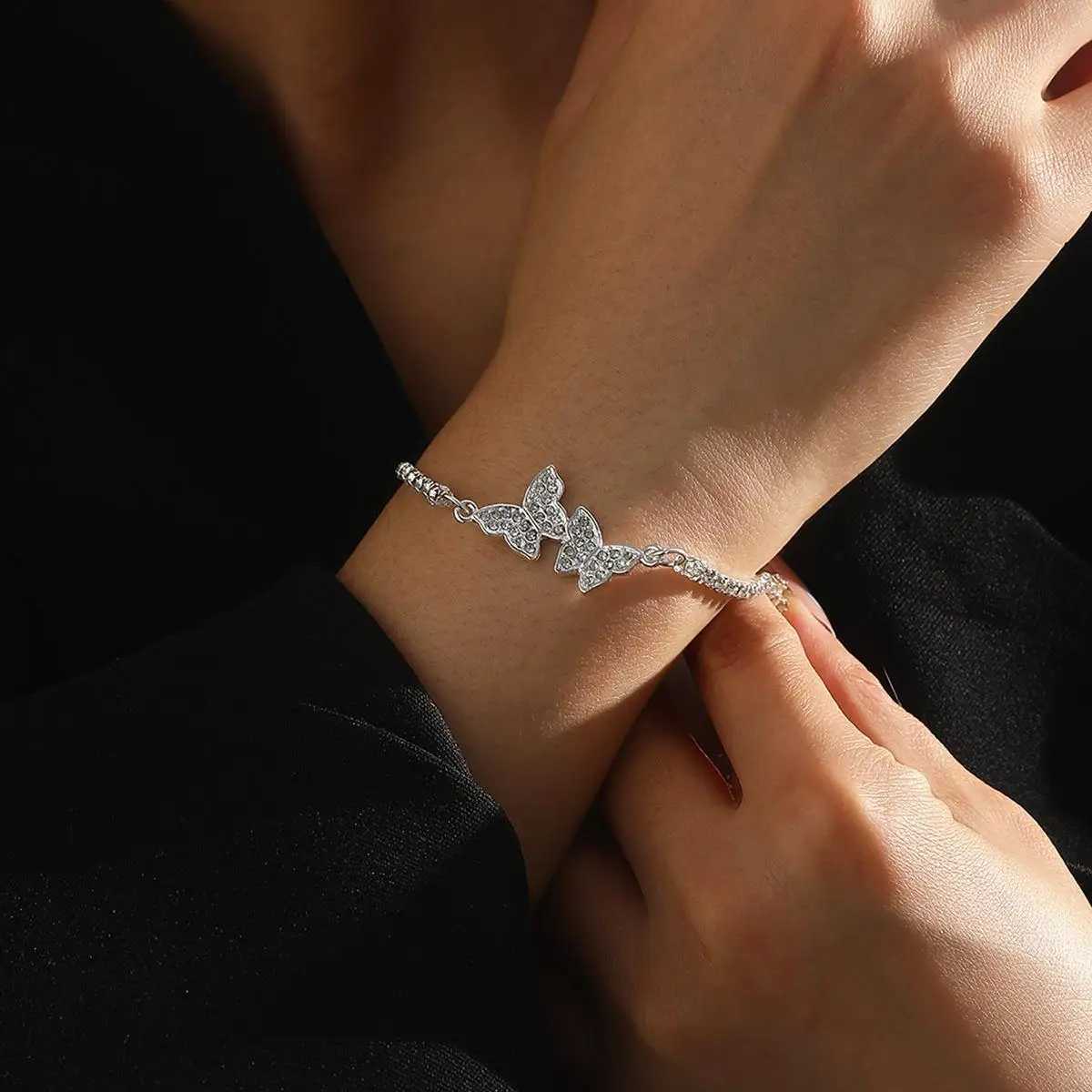 925 Sterling Silver Bracelet Vintage Luxury Shiny Chain Bracelet for Women Minimalist Adjustable Charm Bracelet Jewelry GiftsXJ250117