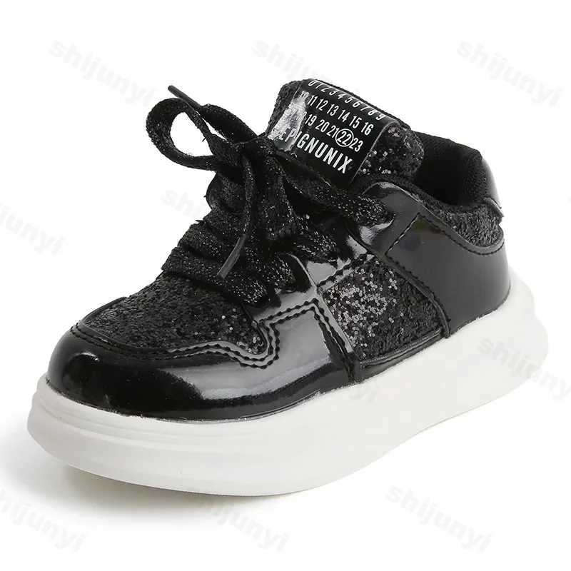 Athletic Outdoor Kids Shoes for Boys Girls Soft Sneakers Diamond Sequins Sports Running Shoes Children Flat Casual Baby Toddler Outdoor ShoesY250116V5