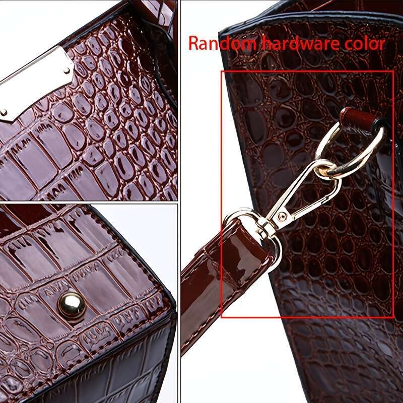2025S Designer S New Model Ladies Fashionable Crocodile Pattern Single Shoulder Crossbody Style Large Capacity Handbag Perfect For Travel And Gift Giv