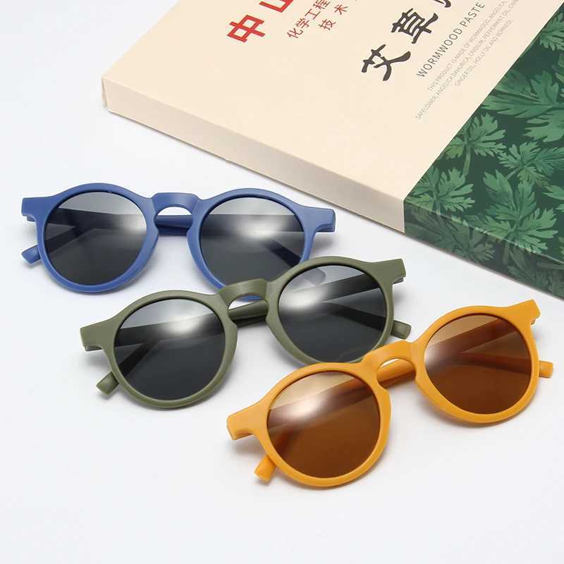 New Arrival Luxury Brand Baby Sunglasses Toddler Children UV400 Round Frame Goggles Outdoor Kids Girls Summer Infant Vintage Eyewear T250116