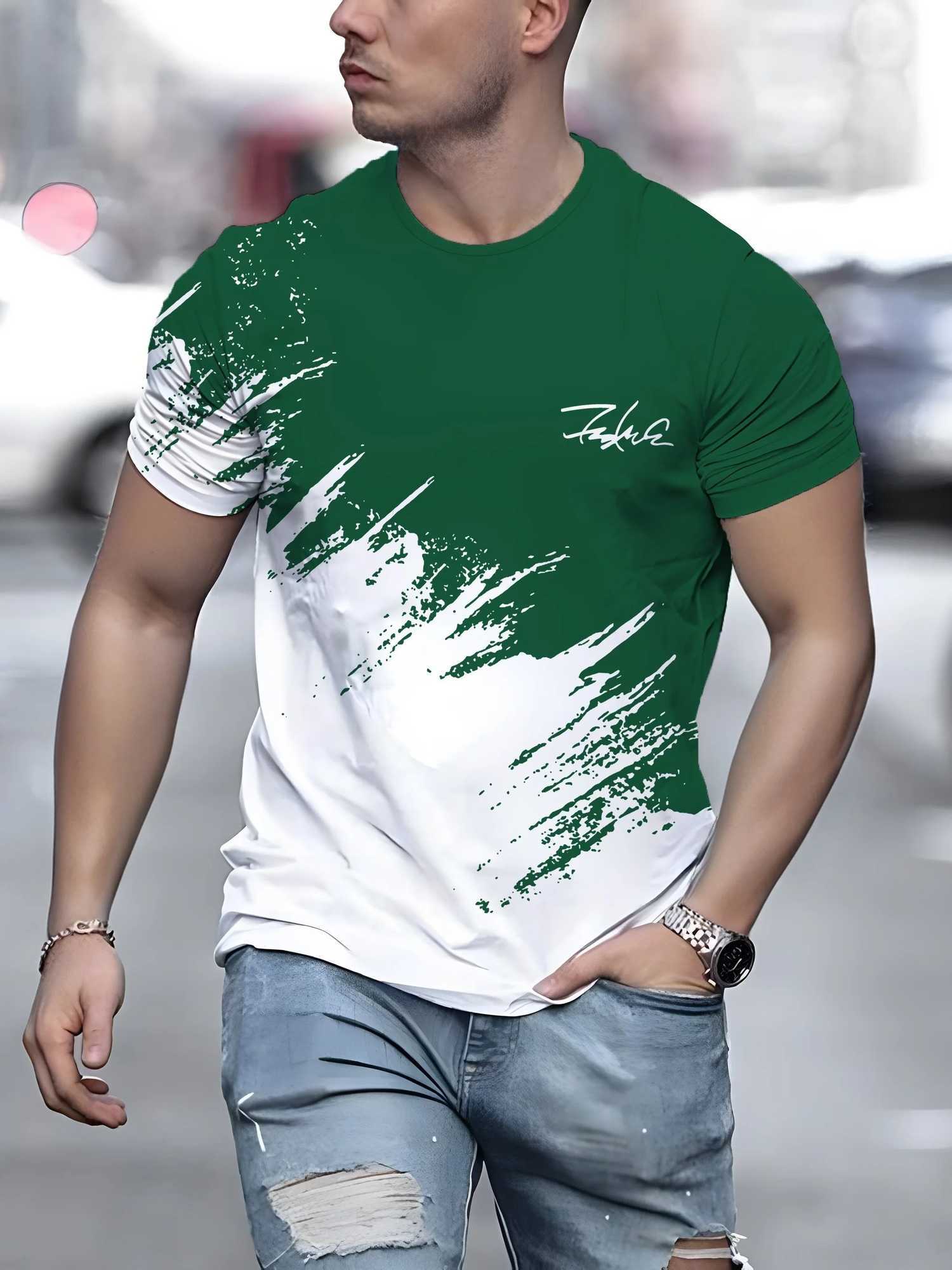 Mens T Shirt Short Sleeve Crew Neck Casual Outdoor Pullover T Shirt For Men Streetwear Sportshirt Top Tees Oversized ClothingXJ250117