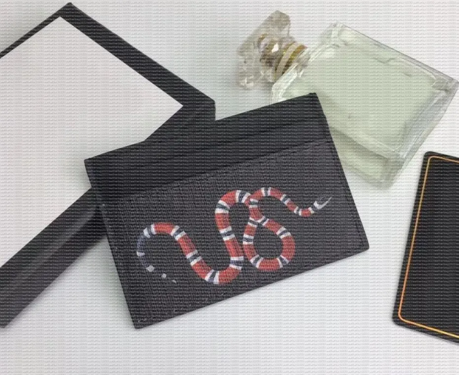 Animal card bag Designers Credit Holders Mini Wallets High Quality For Mens And Womens Leather Pure Color Card Holder Purses Wallet With Box